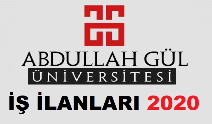 Abdullah Gül Üniversitesi Daimi Sürekli İşçi Alım İlanları 2020