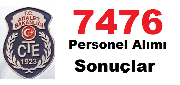 Adalet Bakanlığı CTE Genel Müdürlüğü 7476 personel Kariyer alımı nihai sonuçlar