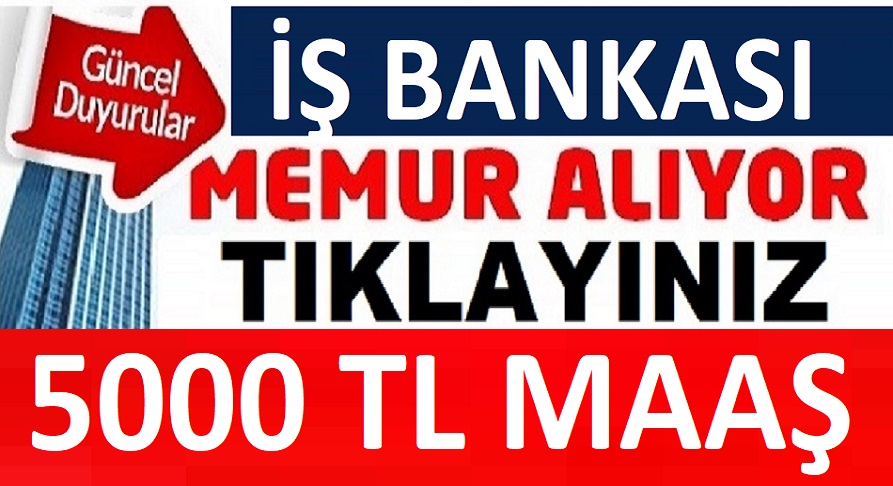 Türkiye İş bankası Şoför alımı yapacaktır.