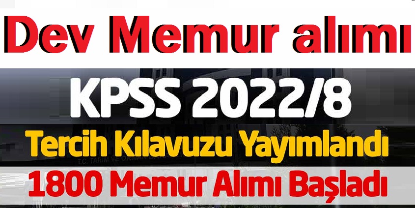KPSS 2022/12 ile 1057 devlet memuru alımları başladı.