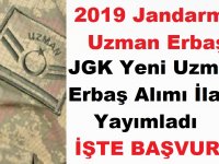 2019 JGK Uzman Erbaş Alımı İlanı Yayımladı!