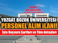 Yozgat Bozok Üniversitesine güvenlik ve temizlik personeli alımı