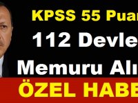 İki Belediye Bir Devlet kurumu KPSS 55 Puanla 112 Devlet memuru Alımı Yapıyor.